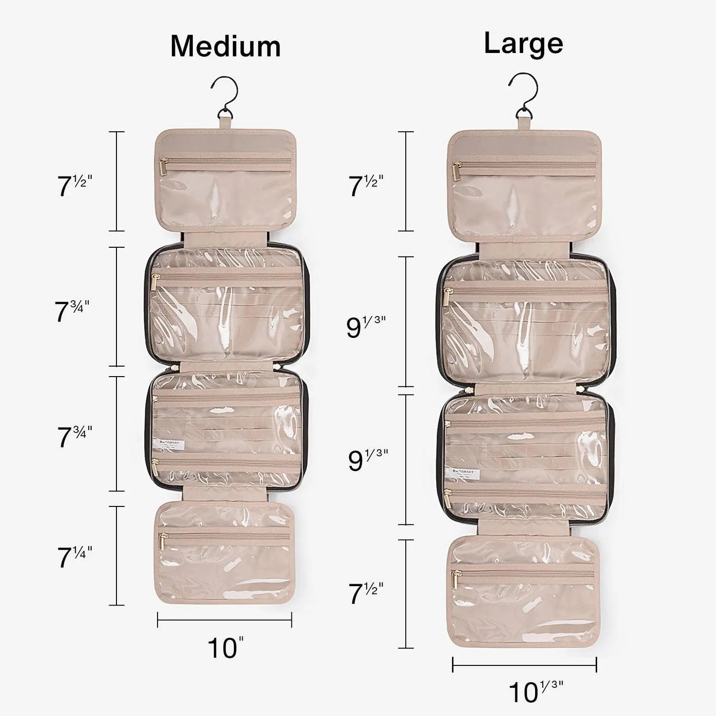 Black space-saving toiletry bag