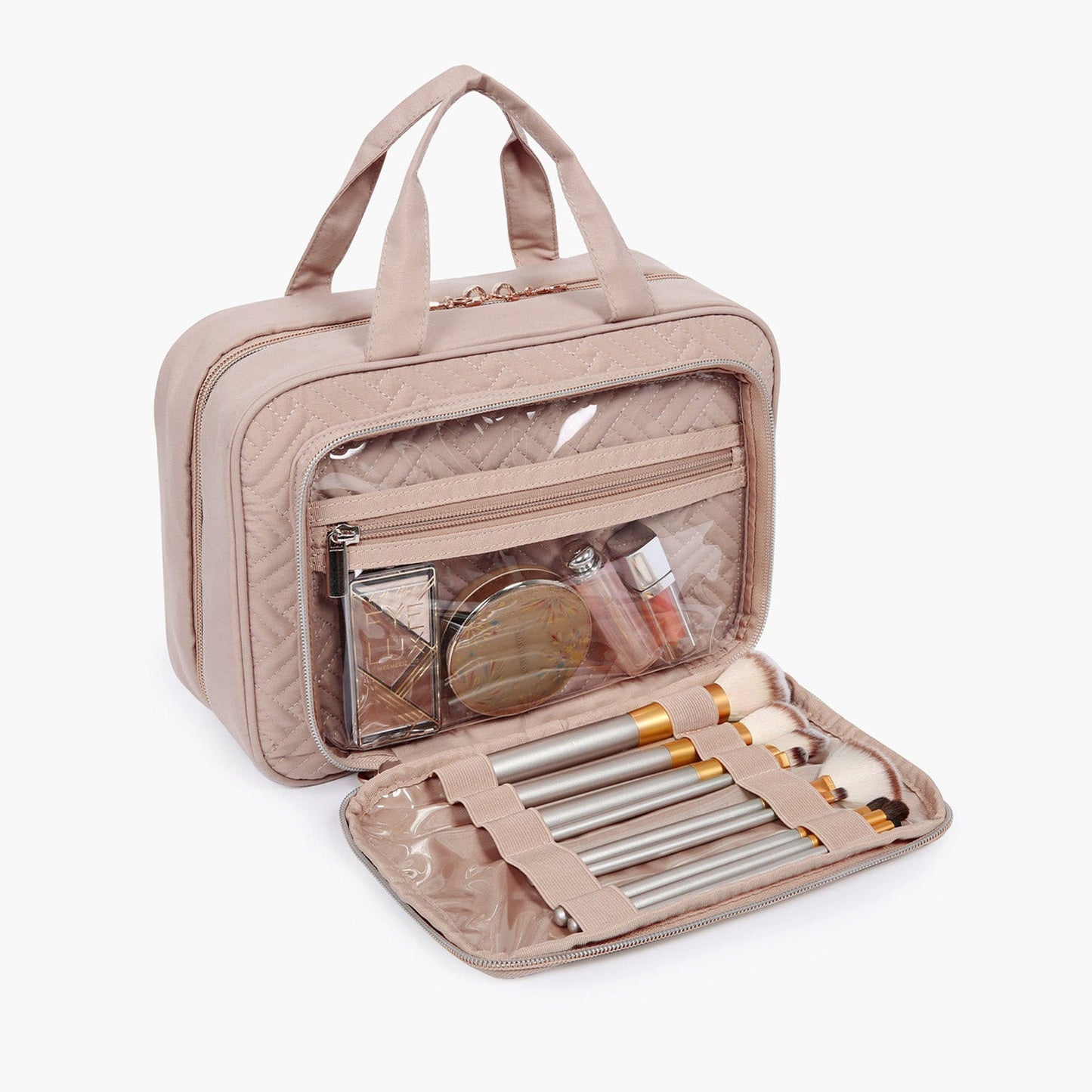Pink hanging toiletry bag