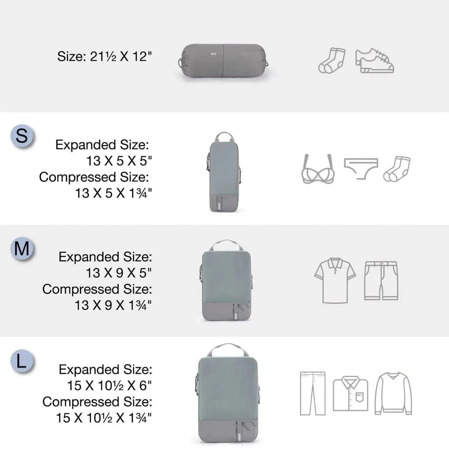 Compression Packing Cubes 6 PCS
