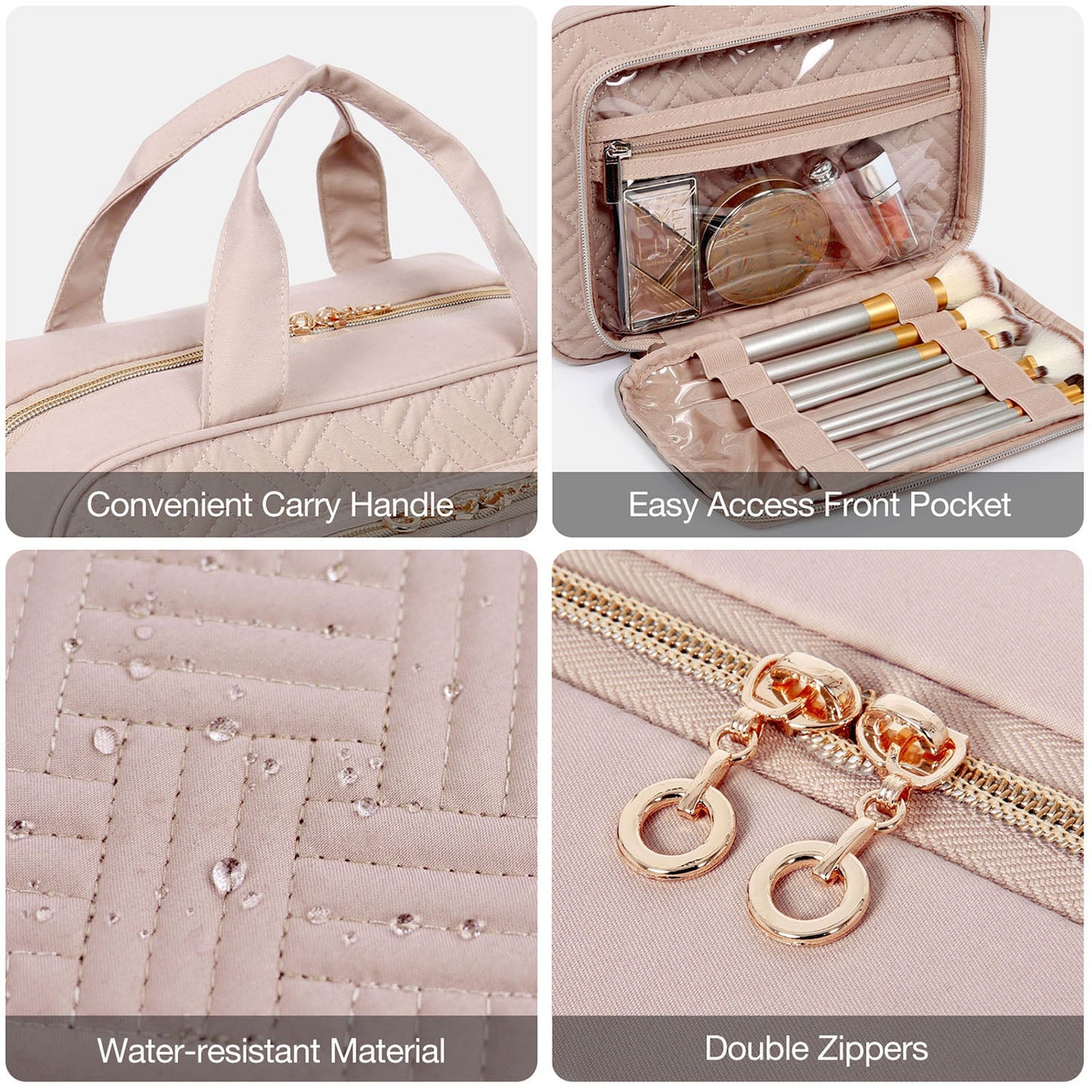 Pink hanging toiletry bag