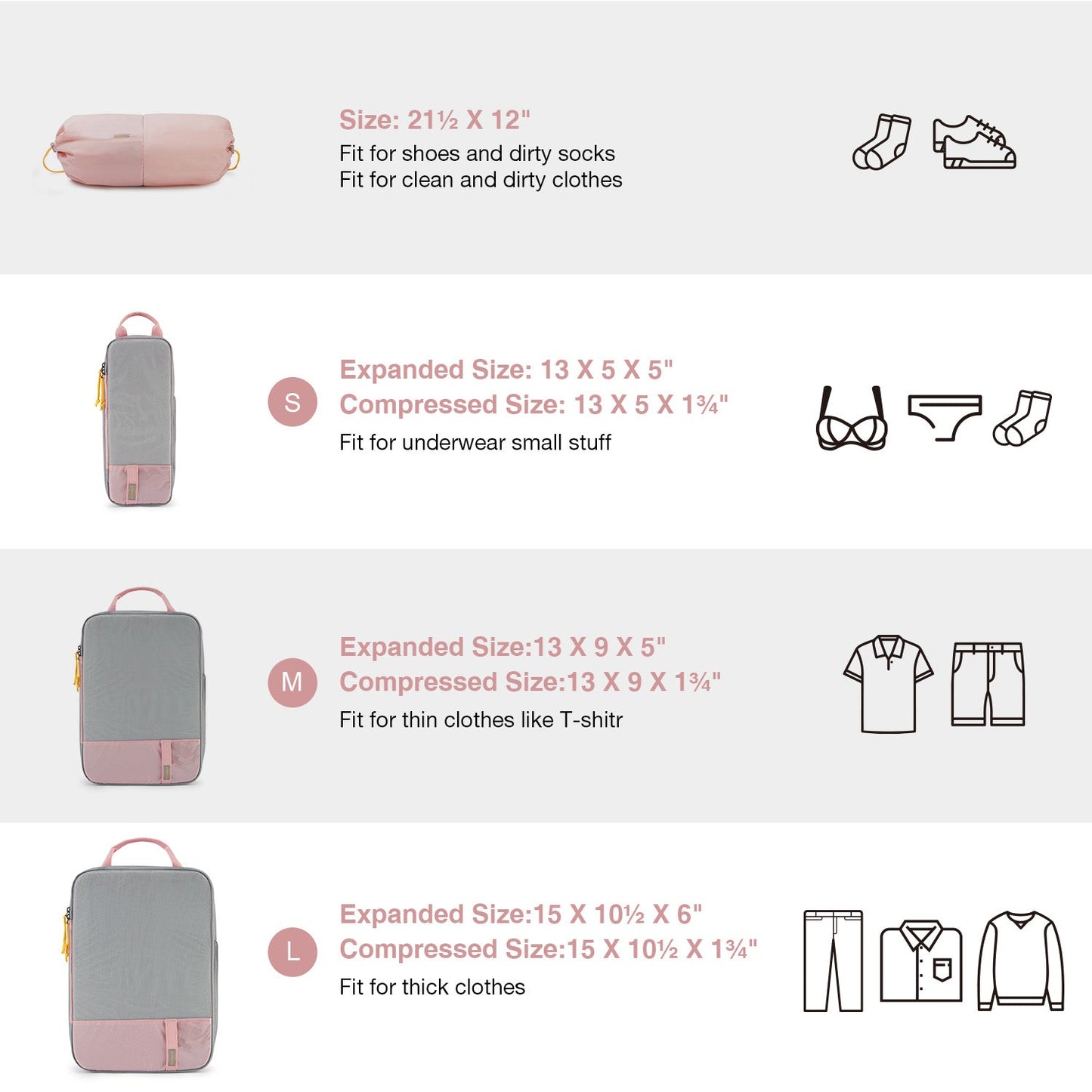 Compression Packing Cubes