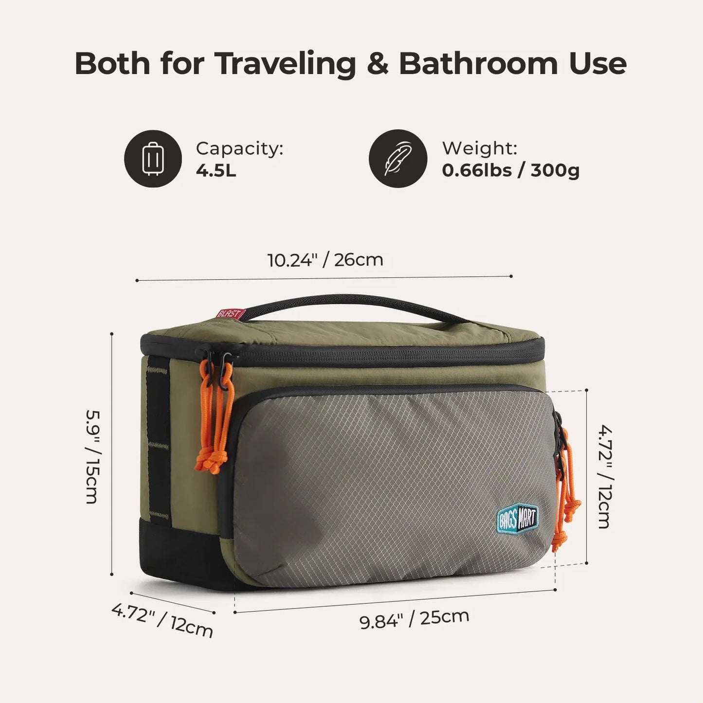 4.5L Hanging Toiletry Bag