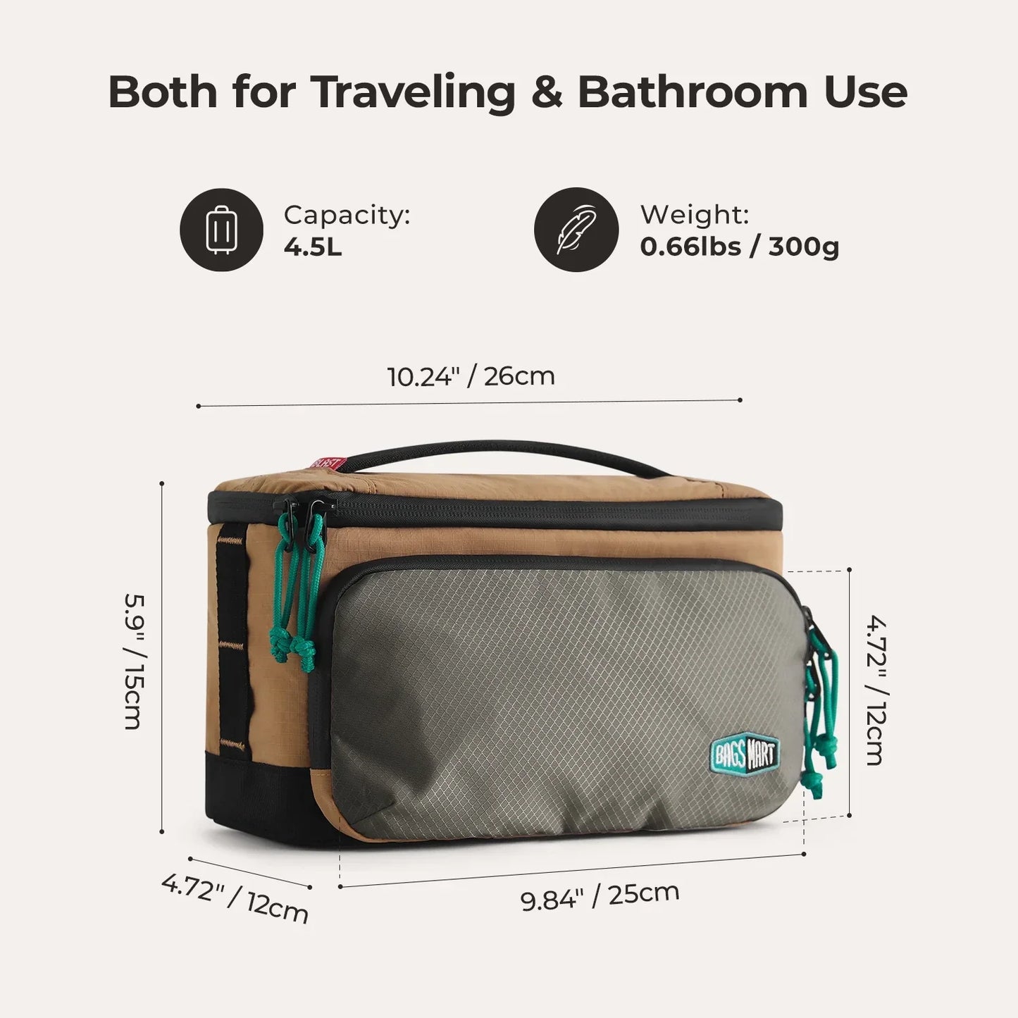 4.5L Hanging Toiletry Bag