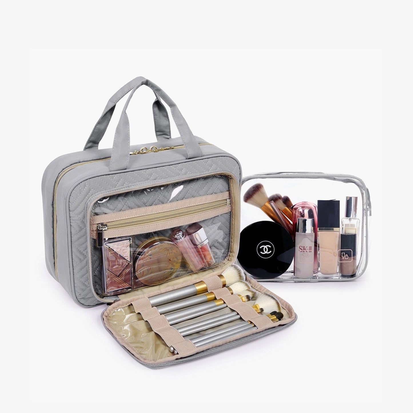 Pink hanging toiletry bag