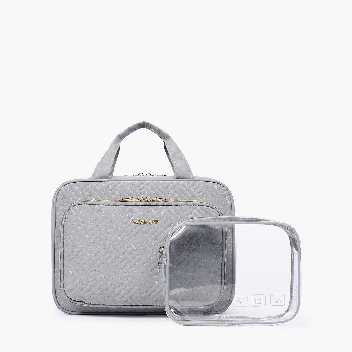 Pink hanging toiletry bag