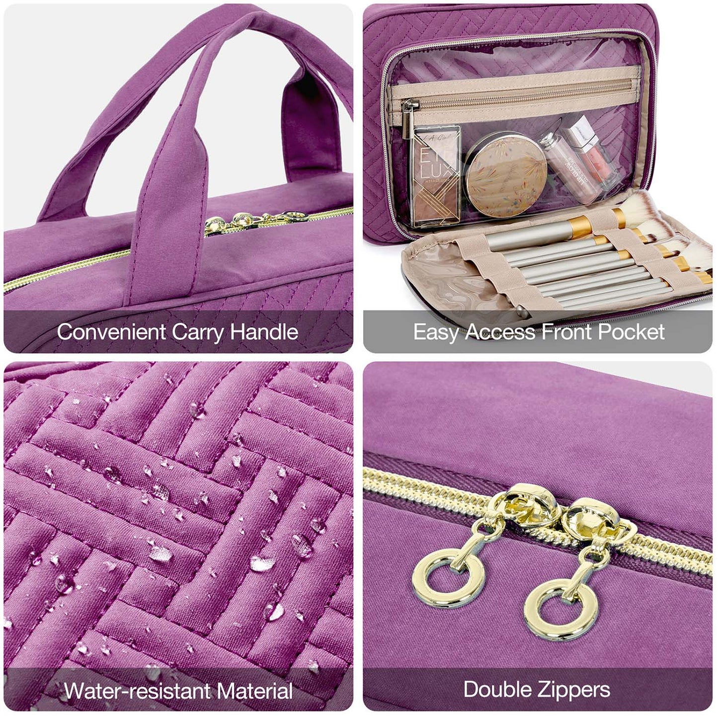 Pink hanging toiletry bag