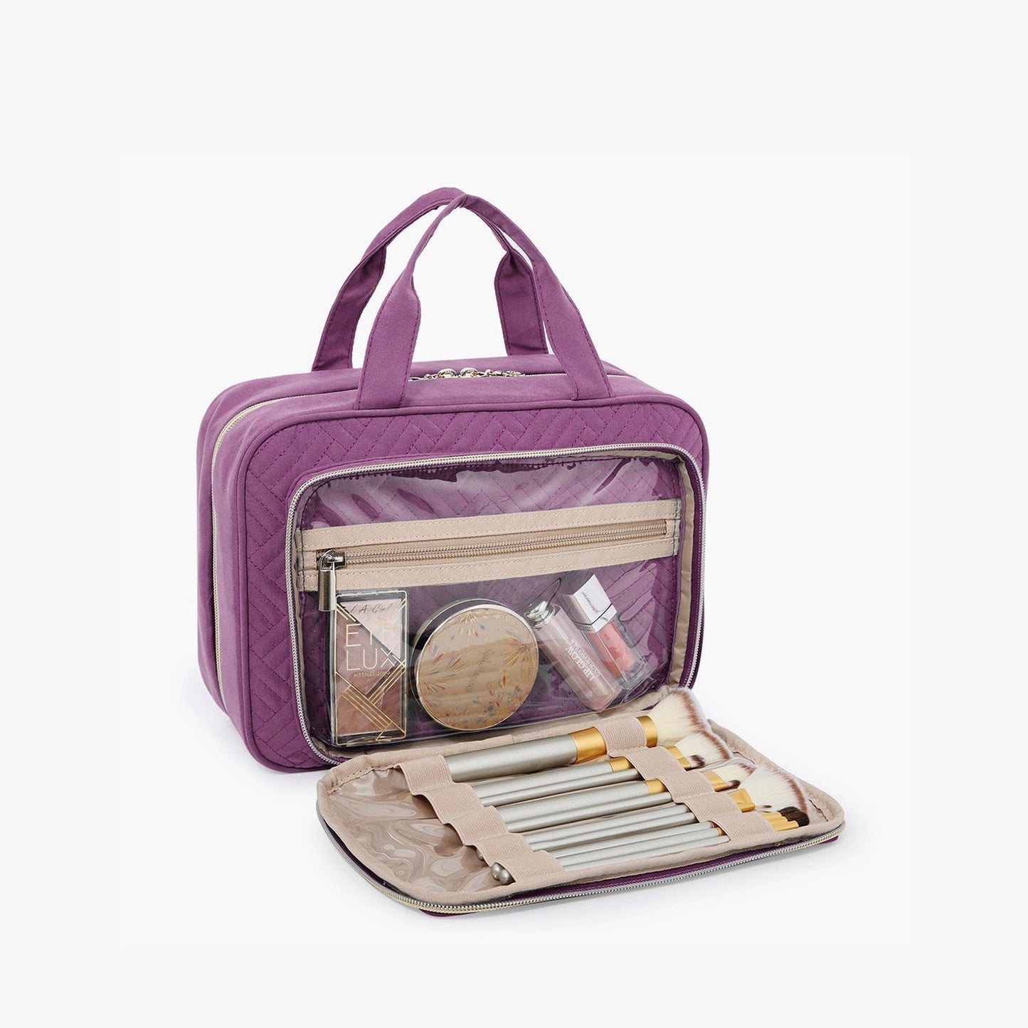 Pink hanging toiletry bag