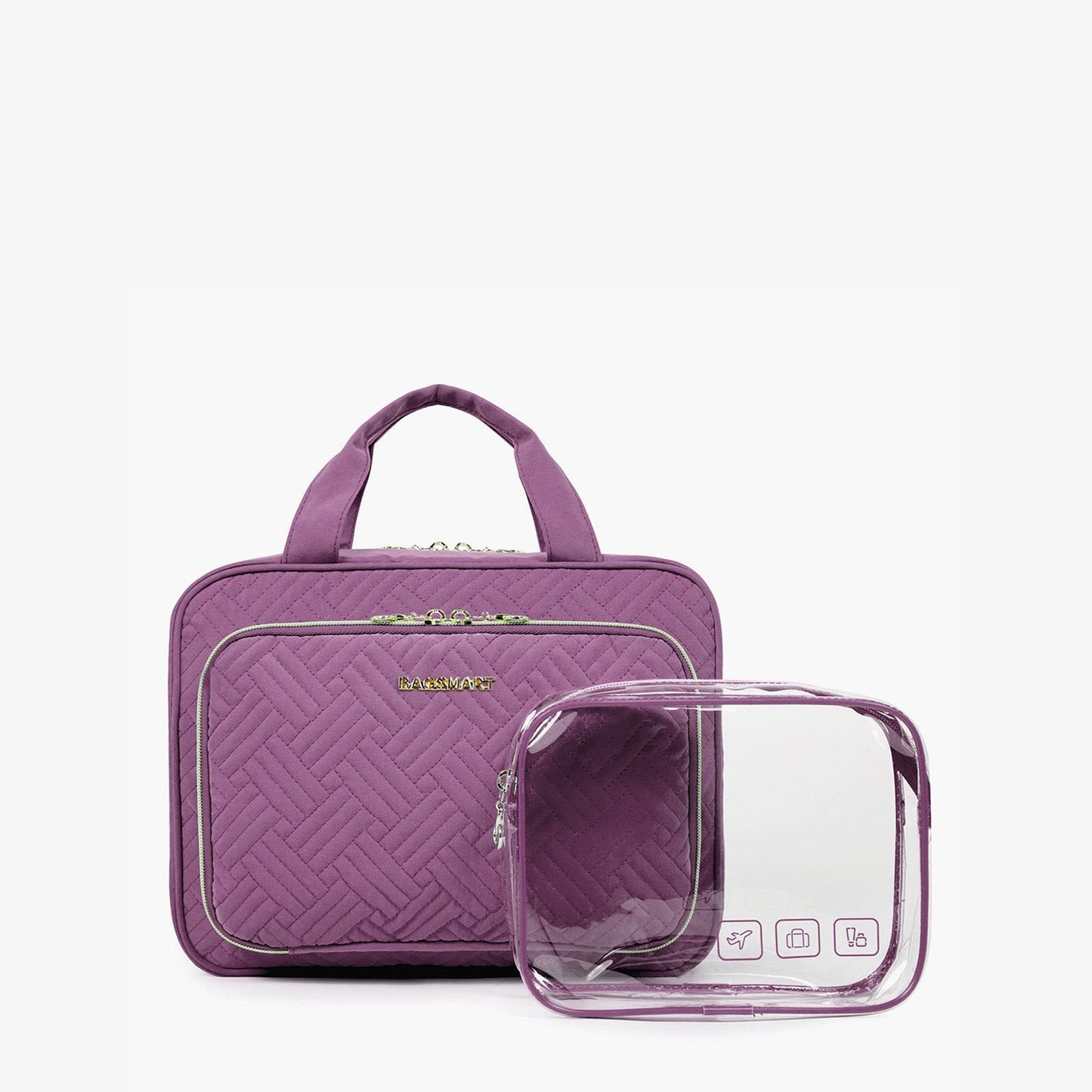 Pink hanging toiletry bag