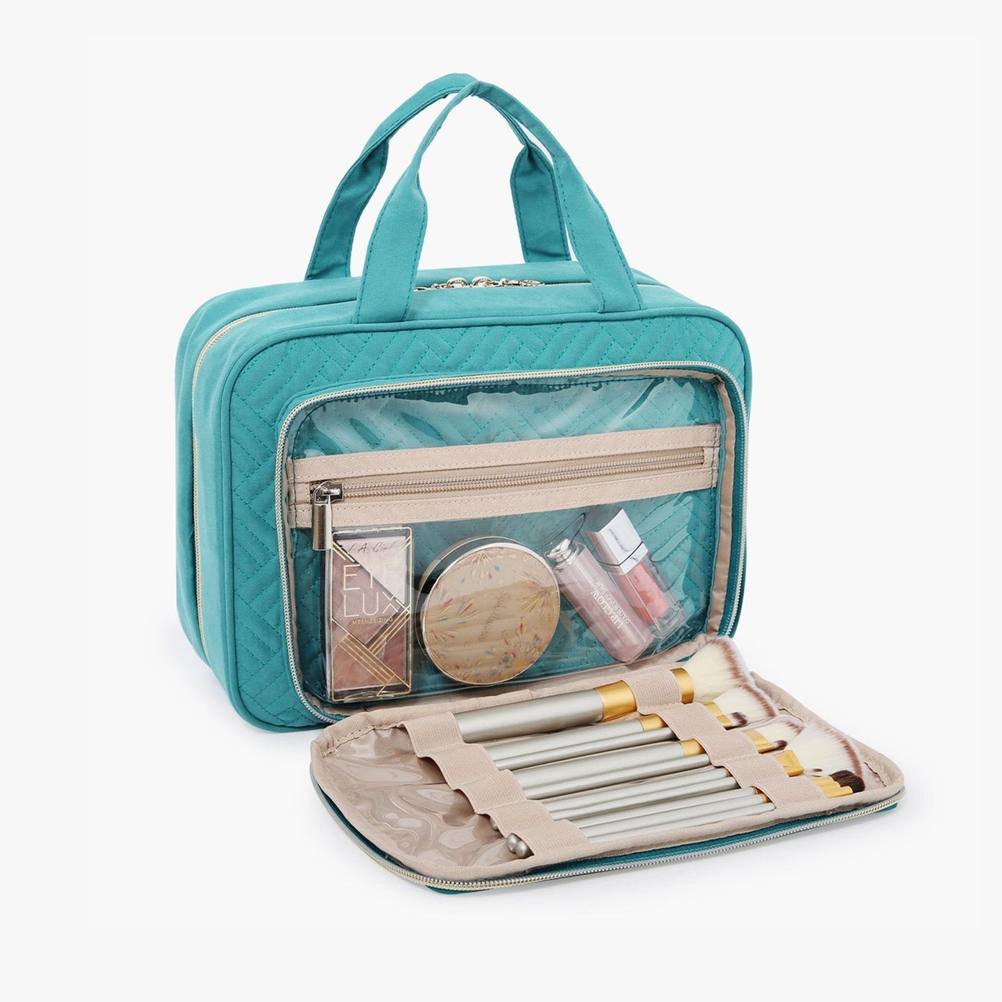 Pink hanging toiletry bag