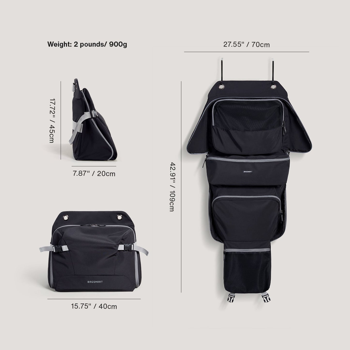 (free gift) Travel Hanging Packing Cubes