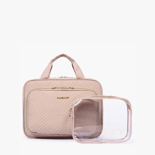 Pink hanging toiletry bag