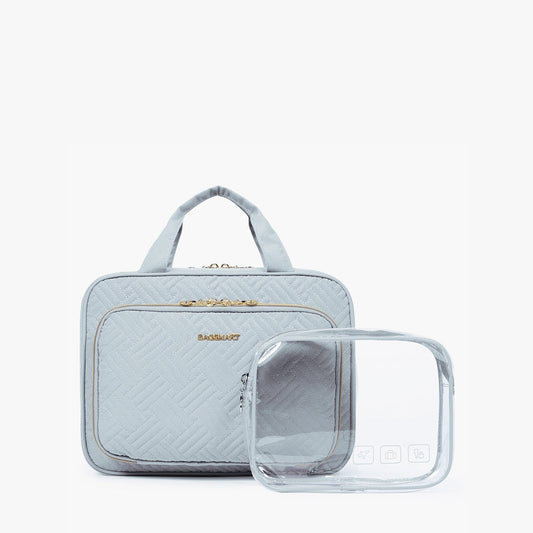 Large Light Blue Hanging Travel Makeup Organizer