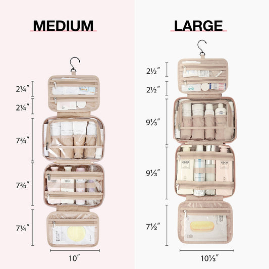 Pink hanging toiletry bag