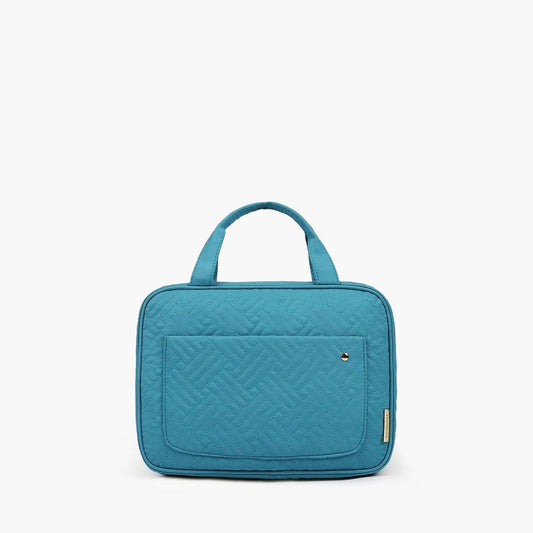 Lake blue space-saving toiletry bag